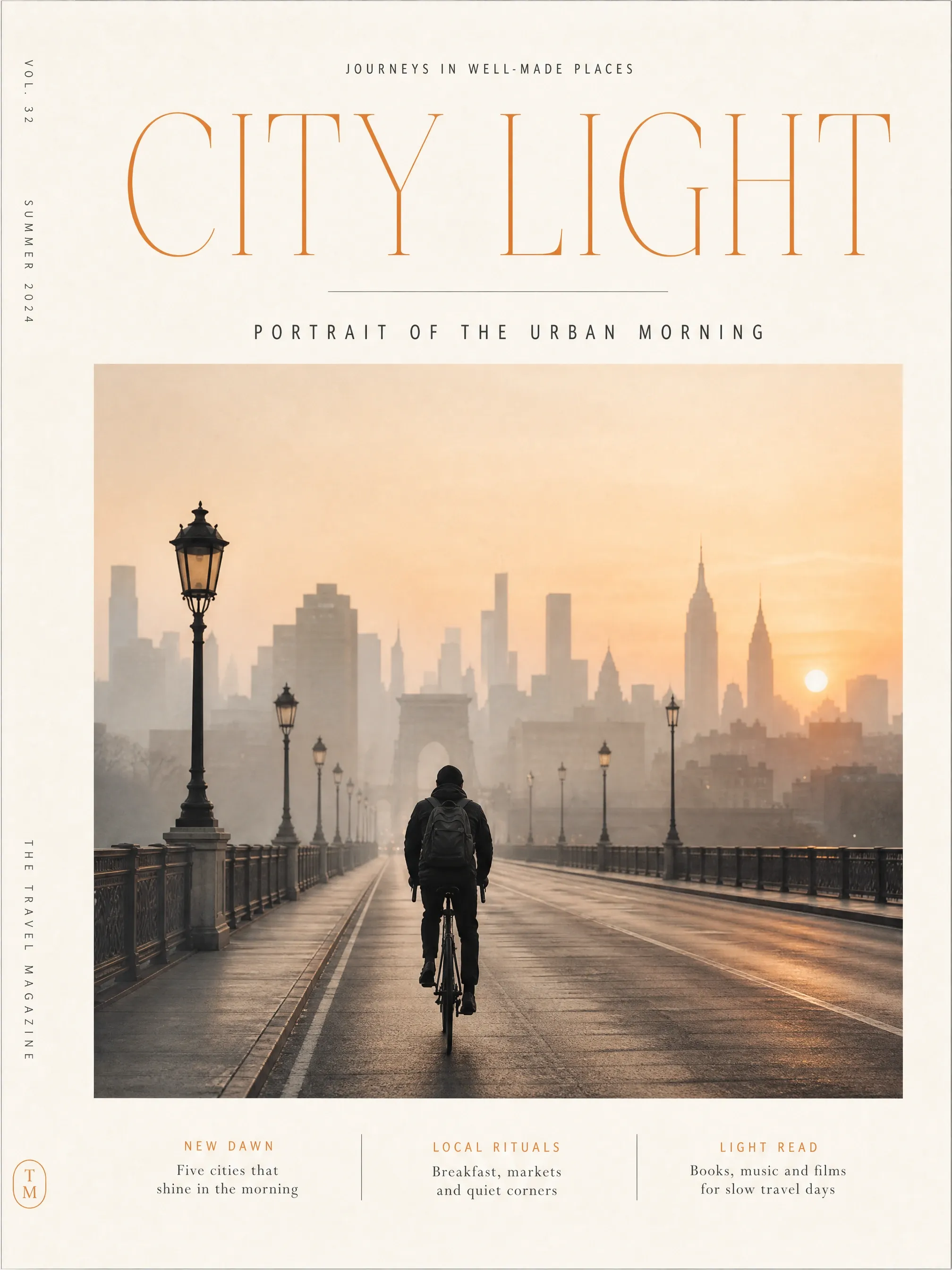 City light magazine cover — AI generated image example