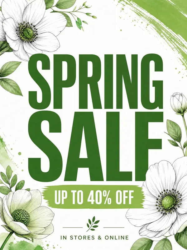 Spring sale poster