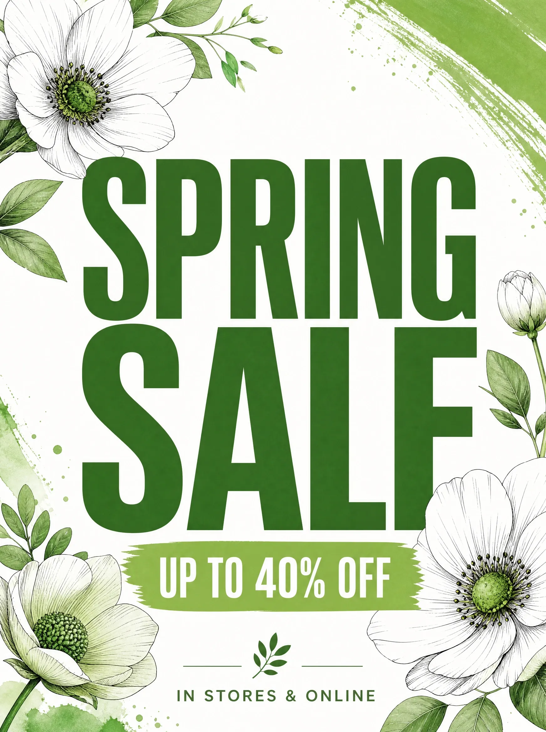 Spring sale poster — AI generated image example