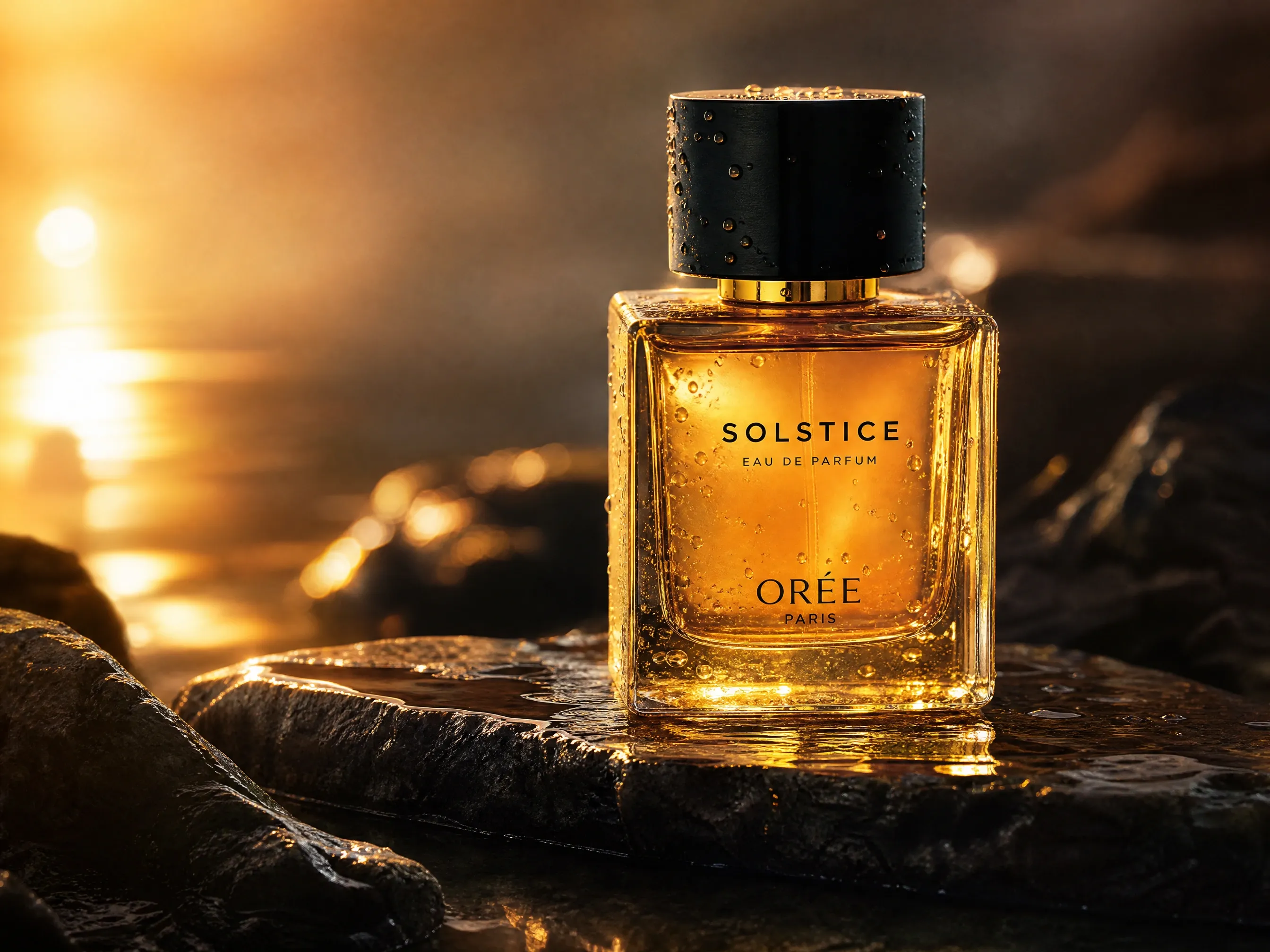 Amber perfume at sunrise — AI generated image example