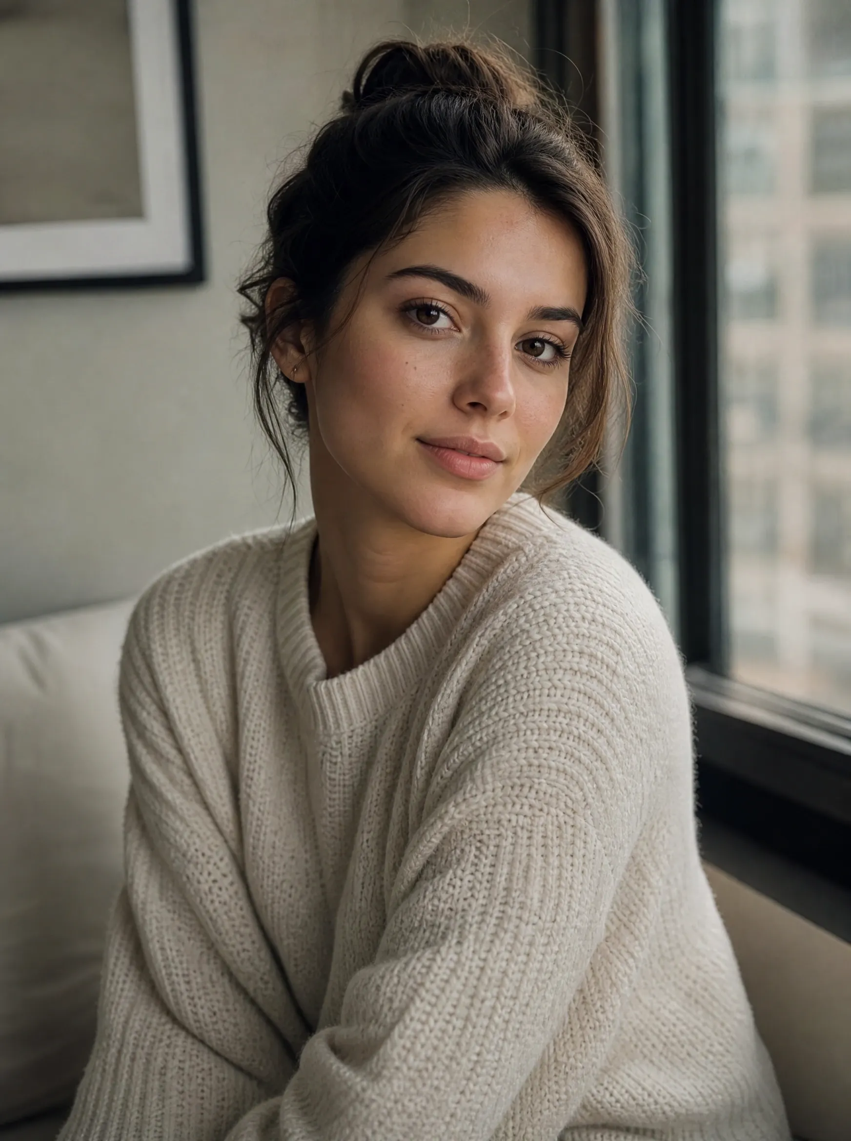 Window-lit portrait