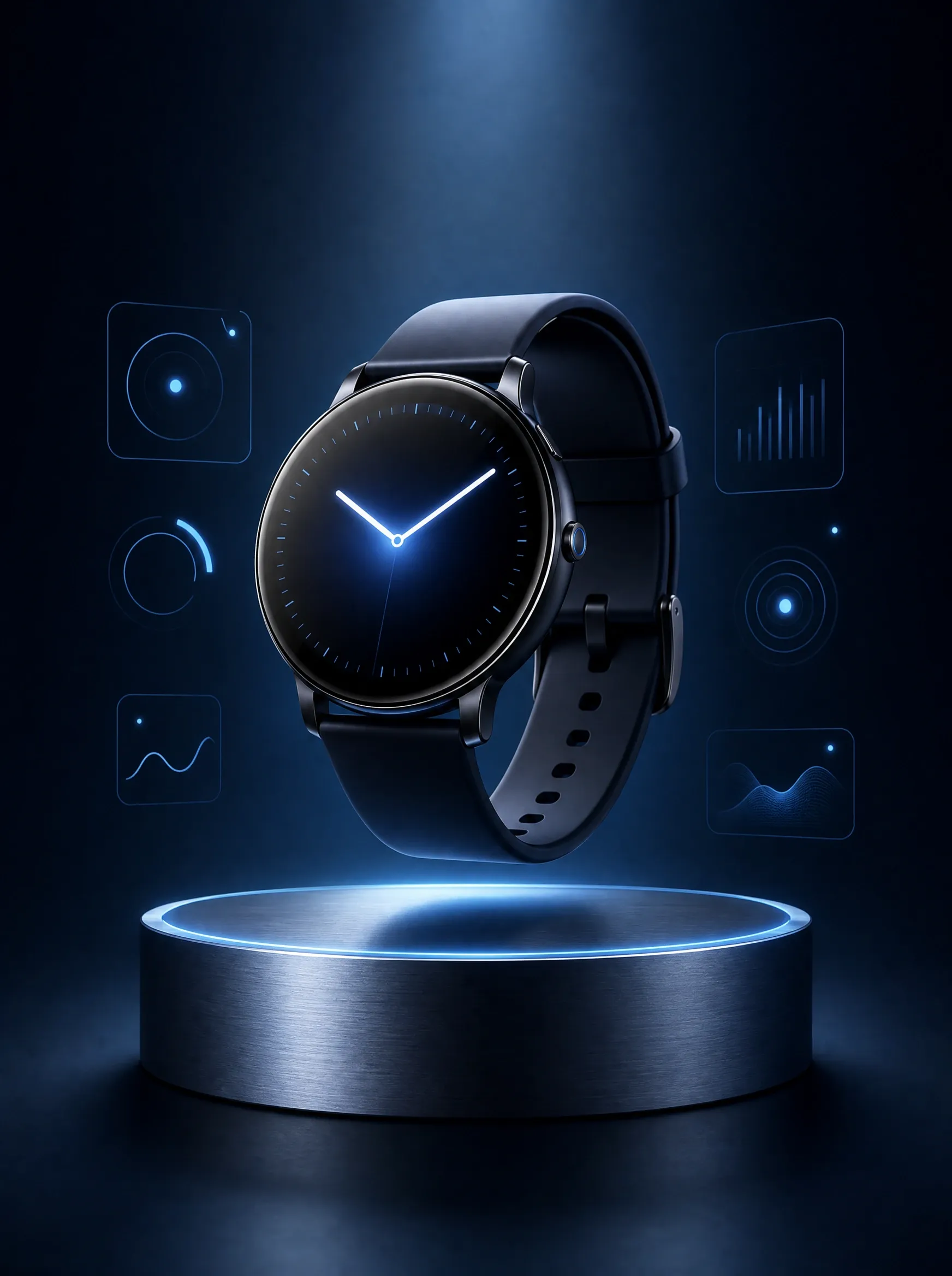 Smartwatch premium ad — AI generated image example