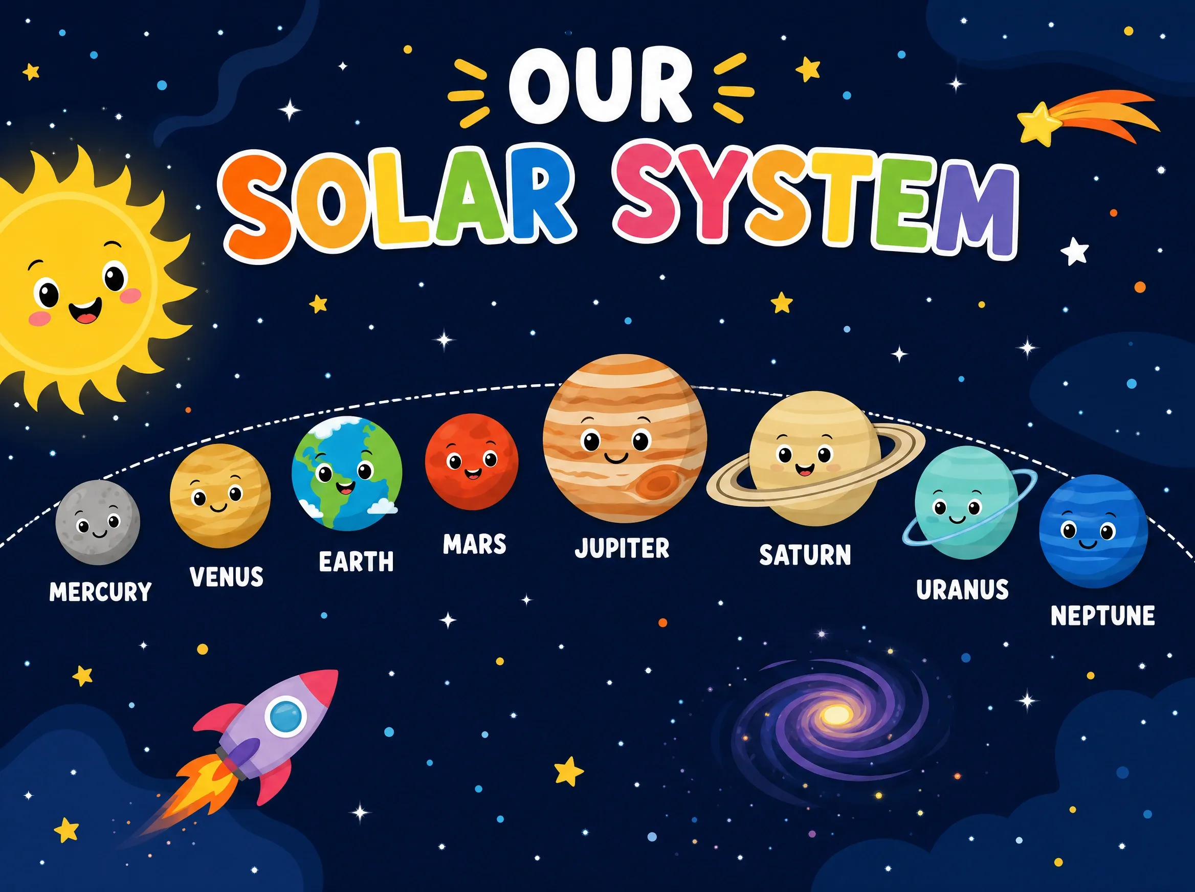 Our solar system poster — AI generated image example