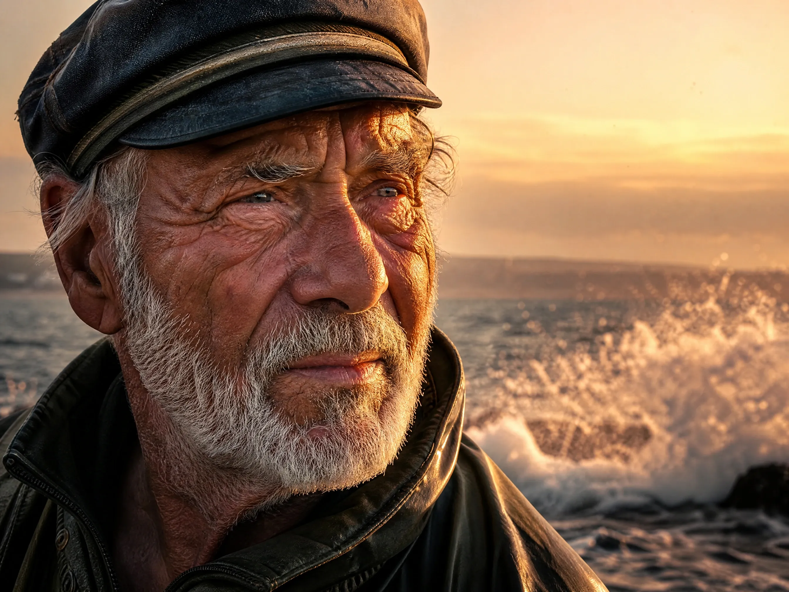 Golden hour fisherman — AI generated image example