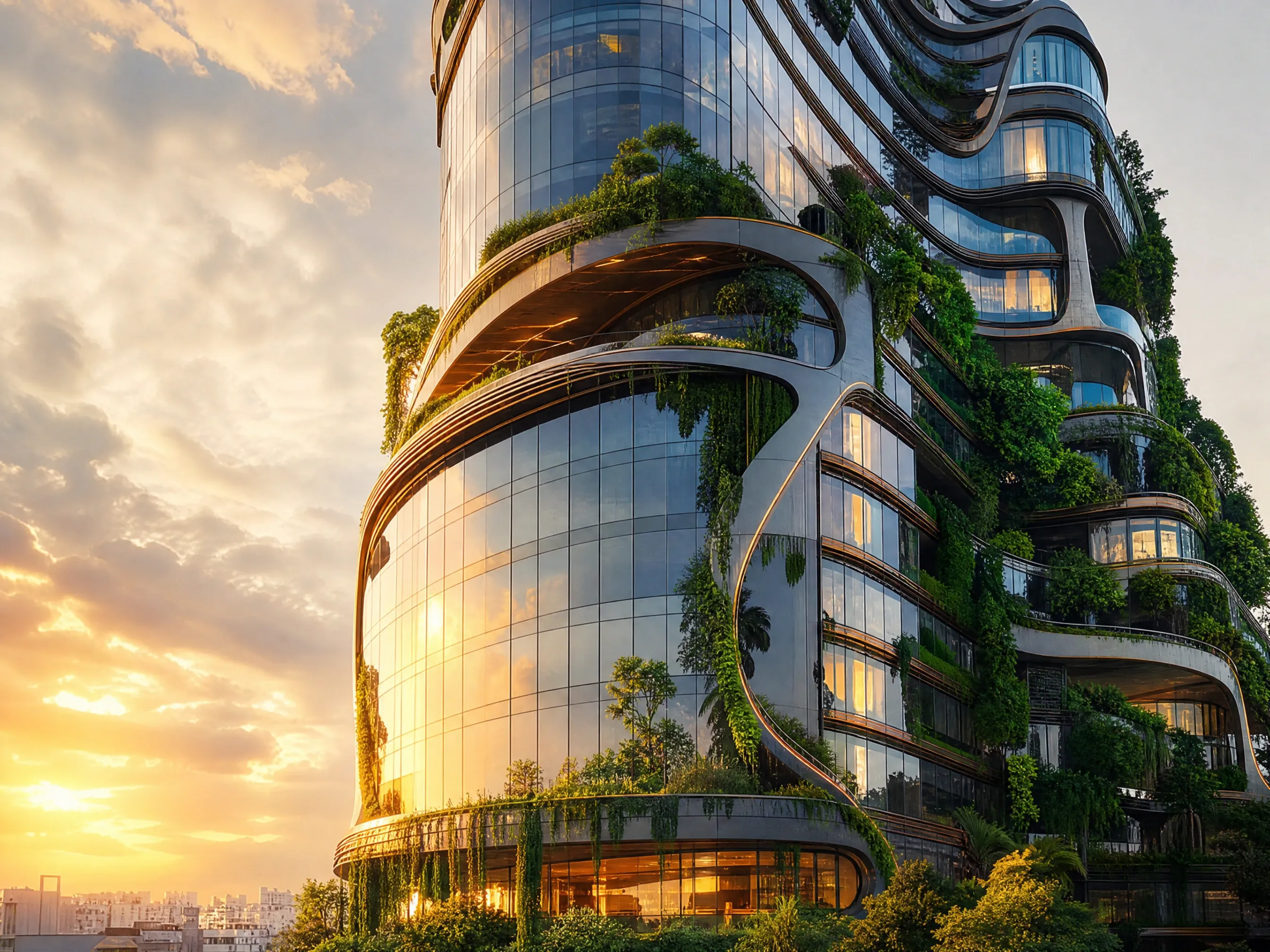 Future green architecture — AI generated image example