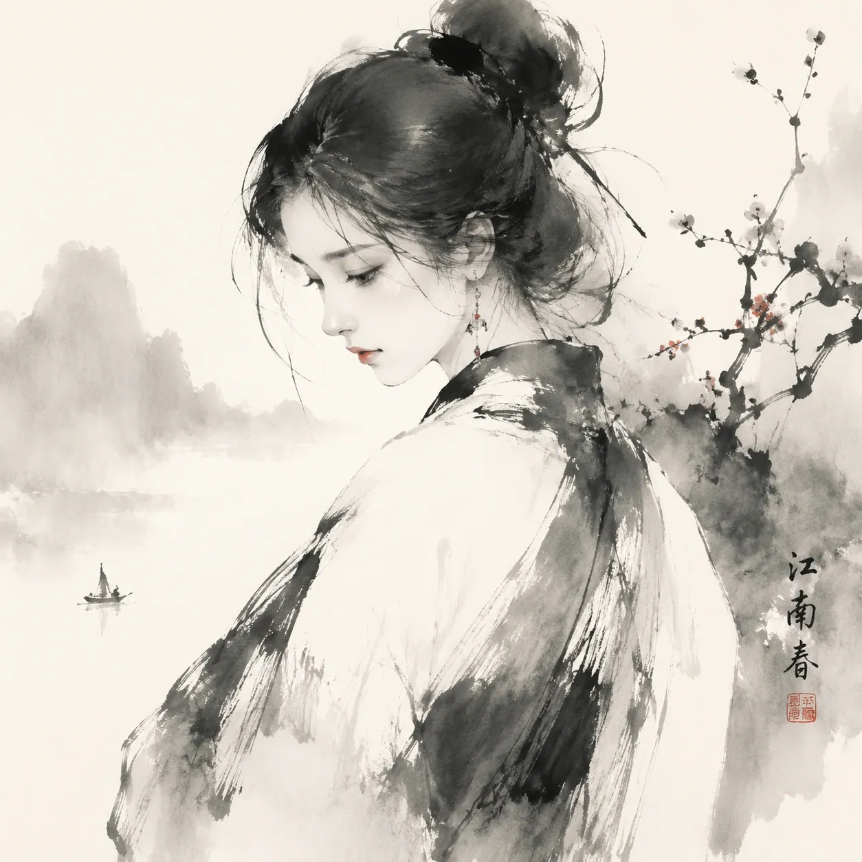 Ink Wash Portrait