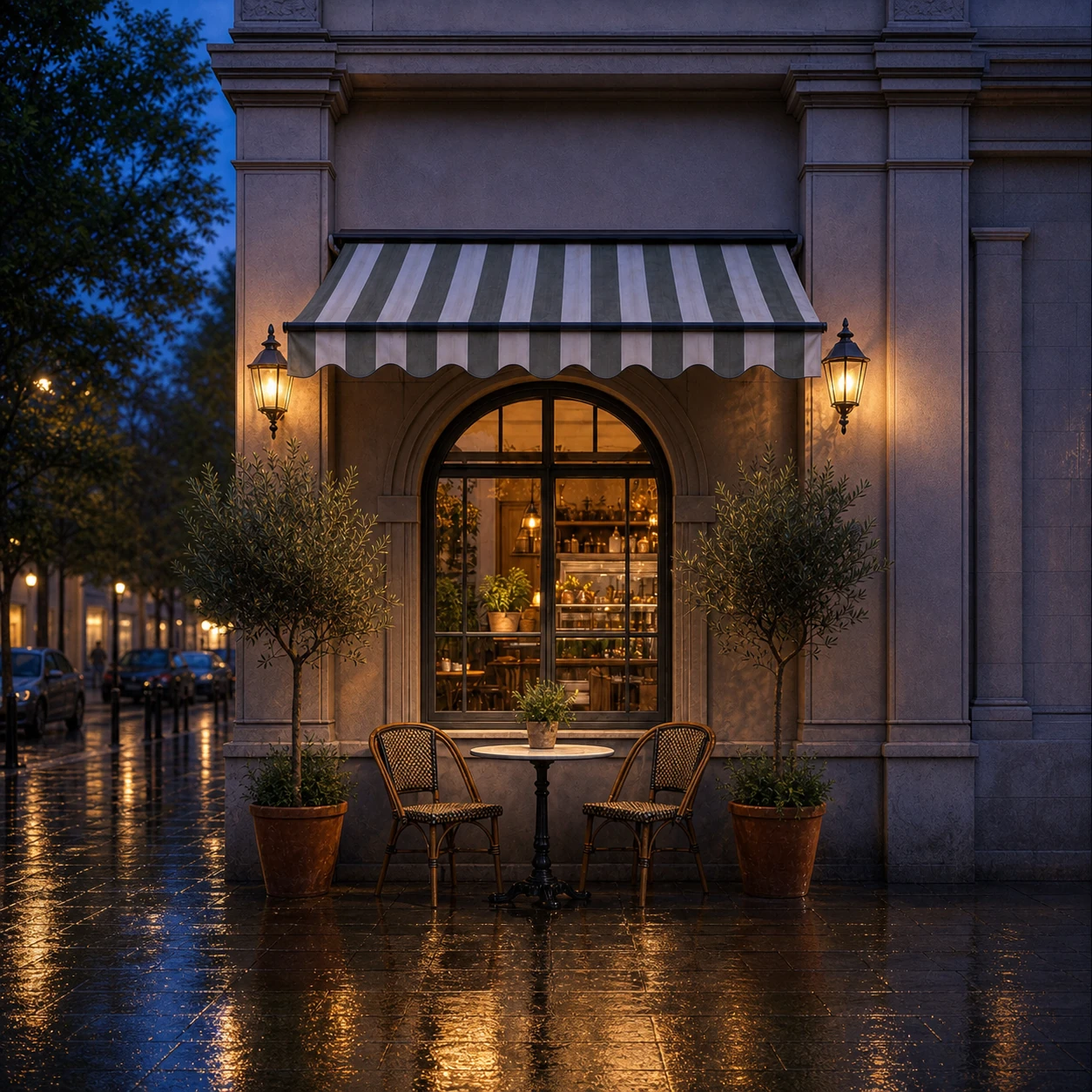 Cafe day to night